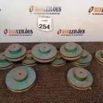 LOTE 254 - 10 POLIAS PARA MOTORES ELÉTRICOS DE TAMANHOS DIVERSOS. (NO ESTADO) ATENÇÃO! FAZER A VISITAÇÃO ANTES DE ARREMATAR, NÃO SABEMOS SE FUNCIONA. LEILÃO NÃO TEM GARANTIA E NEM DEVOLUÇÃO, SUJEITO A POSSÍVEIS AVARIAS VISÍVEIS/OCULTAS E/OU AUSÊNCIA DE COMPONENTES.