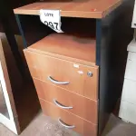 LOTE 297 - 0 GAVETEIRO COM 03 GAVETAS CADA. (NO ESTADO) ATENÇÃO! FAZER A VISITAÇÃO ANTES DE ARREMATAR, NÃO SABEMOS SE FUNCIONA. LEILÃO NÃO TEM GARANTIA E NEM DEVOLUÇÃO, SUJEITO A POSSÍVEIS AVARIAS VISÍVEIS/OCULTAS E/OU AUSÊNCIA DE COMPONENTES.