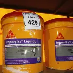LOTE 429 - 02 BALDES DE IMPERSIKA LIQUIDO ADITIVO IMPERMEABILIZANTE E PLASTIFICANTE P REBOCO E ARGAMASSA DE 18L CADA. (NO ESTADO) ATENÇÃO! FAZER A VISITAÇÃO ANTES DE ARREMATAR, NÃO SABEMOS SE FUNCIONA. LEILÃO NÃO TEM GARANTIA E NEM DEVOLUÇÃO, SUJEITO A POSSÍVEIS AVARIAS VISÍVEIS/OCULTAS E/OU AUSÊNCIA DE COMPONENTES.