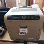 LOTE 263 - 01 IMPRESSORA COLORIDA MARCA SAMSUNG MODELO CLT670MD. (NO ESTADO) ATENÇÃO! FAZER A VISITAÇÃO ANTES DE ARREMATAR, NÃO SABEMOS SE FUNCIONA. LEILÃO NÃO TEM GARANTIA E NEM DEVOLUÇÃO, SUJEITO A POSSÍVEIS AVARIAS VISÍVEIS/OCULTAS E/OU AUSÊNCIA DE COMPONENTES.