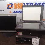 LOTE 156 - 01 CPU LENOVO, 01 MONITOR LG E IMPRESSORA HP. (NO ESTADO) ATENÇÃO! FAZER A VISITAÇÃO ANTES DE ARREMATAR, NÃO SABEMOS SE FUNCIONA. LEILÃO NÃO TEM GARANTIA E NEM DEVOLUÇÃO, SUJEITO A POSSÍVEIS AVARIAS VISÍVEIS/OCULTAS E/OU AUSÊNCIA DE COMPONENTES.