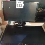 LOTE 232 - 01 MONITOR/TV MARCA LG E 01 MONITOR MARCA AOC. (NO ESTADO) ATENÇÃO! FAZER A VISITAÇÃO ANTES DE ARREMATAR, NÃO SABEMOS SE FUNCIONA. LEILÃO NÃO TEM GARANTIA E NEM DEVOLUÇÃO, SUJEITO A POSSÍVEIS AVARIAS VISÍVEIS/OCULTAS E/OU AUSÊNCIA DE COMPONENTES.