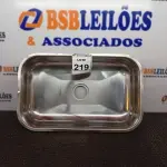 LOTE 219 - 01 CUBA INOX N2 AÇO 430 3.1/2 56X34X14 FABRINO. (NOVA)(NO ESTADO) ATENÇÃO! FAZER A VISITAÇÃO ANTES DE ARREMATAR, NÃO SABEMOS SE FUNCIONA. LEILÃO NÃO TEM GARANTIA E NEM DEVOLUÇÃO, SUJEITO A POSSÍVEIS AVARIAS VISÍVEIS/OCULTAS E/OU AUSÊNCIA DE COMPONENTES.