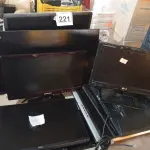 LOTE 221 - 09 MONITORES LCD MARCAS E MODELOS DIVERSOS P/RETIRADA DE PEÇAS. (NO ESTADO) ATENÇÃO! FAZER A VISITAÇÃO ANTES DE ARREMATAR, NÃO SABEMOS SE FUNCIONA. LEILÃO NÃO TEM GARANTIA E NEM DEVOLUÇÃO, SUJEITO A POSSÍVEIS AVARIAS VISÍVEIS/OCULTAS E/OU AUSÊNCIA DE COMPONENTES.