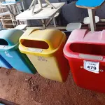 LOTE 479 - 01 KITS DE LIXEIRAS SUSPENSAS COM 05 CESTOS. (NO ESTADO) ATENÇÃO! FAZER A VISITAÇÃO ANTES DE ARREMATAR, NÃO SABEMOS SE FUNCIONA. LEILÃO NÃO TEM GARANTIA E NEM DEVOLUÇÃO, SUJEITO A POSSÍVEIS AVARIAS VISÍVEIS/OCULTAS E/OU AUSÊNCIA DE COMPONENTES.