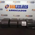 LOTE 241 - 05 IMPRESSORAS DE ETIQUETAS MARCA ZEBRA. (NO ESTADO) ATENÇÃO! FAZER A VISITAÇÃO ANTES DE ARREMATAR, NÃO SABEMOS SE FUNCIONA. LEILÃO NÃO TEM GARANTIA E NEM DEVOLUÇÃO, SUJEITO A POSSÍVEIS AVARIAS VISÍVEIS/OCULTAS E/OU AUSÊNCIA DE COMPONENTES.