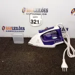 LOTE 321 - 01 FERRO A VAPOR P/ PASSAR ROUPAS ELECTROLUX COR BRANCA C/ROXO (NOVO). (NO ESTADO) ATENÇÃO! FAZER A VISITAÇÃO ANTES DE ARREMATAR, NÃO SABEMOS SE FUNCIONA. LEILÃO NÃO TEM GARANTIA E NEM DEVOLUÇÃO, SUJEITO A POSSÍVEIS AVARIAS VISÍVEIS/OCULTAS E/OU AUSÊNCIA DE COMPONENTES.