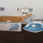 LOTE 340 - 01 FERRO A VAPOR P/ PASSAR ROUPAS ELECTROLUX COR BRANCA C/AZUL (NOVO). (NO ESTADO) ATENÇÃO! FAZER A VISITAÇÃO ANTES DE ARREMATAR, NÃO SABEMOS SE FUNCIONA. LEILÃO NÃO TEM GARANTIA E NEM DEVOLUÇÃO, SUJEITO A POSSÍVEIS AVARIAS VISÍVEIS/OCULTAS E/OU AUSÊNCIA DE COMPONENTES.
