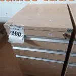 LOTE 360 - 02 GAVETEIROS COM 03 GAVETAS CADA. (NO ESTADO) ATENÇÃO! FAZER A VISITAÇÃO ANTES DE ARREMATAR, NÃO SABEMOS SE FUNCIONA. LEILÃO NÃO TEM GARANTIA E NEM DEVOLUÇÃO, SUJEITO A POSSÍVEIS AVARIAS VISÍVEIS/OCULTAS E/OU AUSÊNCIA DE COMPONENTES.