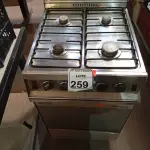 LOTE 259 - 01 FOGÃO 04 BOCAS MARCA BRASTEMP. (NO ESTADO) ATENÇÃO! FAZER A VISITAÇÃO ANTES DE ARREMATAR, NÃO SABEMOS SE FUNCIONA. LEILÃO NÃO TEM GARANTIA E NEM DEVOLUÇÃO, SUJEITO A POSSÍVEIS AVARIAS VISÍVEIS/OCULTAS E/OU AUSÊNCIA DE COMPONENTES.