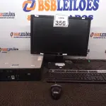 LOTE 356 - 01 CPU HP E 01 MONITOR HP C/TECLADO E MOUSE. (NO ESTADO) ATENÇÃO! FAZER A VISITAÇÃO ANTES DE ARREMATAR, NÃO SABEMOS SE FUNCIONA. LEILÃO NÃO TEM GARANTIA E NEM DEVOLUÇÃO, SUJEITO A POSSÍVEIS AVARIAS VISÍVEIS/OCULTAS E/OU AUSÊNCIA DE COMPONENTES.