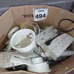LOTE 494 - 01 LOTE C/GRANDE QUANTIDADE DE LUMINÁRIAS E MATERIAIS DIVERSOS. (NO ESTADO) ATENÇÃO! FAZER A VISITAÇÃO ANTES DE ARREMATAR, NÃO SABEMOS SE FUNCIONA. LEILÃO NÃO TEM GARANTIA E NEM DEVOLUÇÃO, SUJEITO A POSSÍVEIS AVARIAS VISÍVEIS/OCULTAS E/OU AUSÊNCIA DE COMPONENTES.