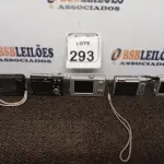 LOTE 293 - 01 LOTE COM 05 CÂMERAS DIGITAIS DIVERSAS. (NO ESTADO) ATENÇÃO! FAZER A VISITAÇÃO ANTES DE ARREMATAR, NÃO SABEMOS SE FUNCIONA. LEILÃO NÃO TEM GARANTIA E NEM DEVOLUÇÃO, SUJEITO A POSSÍVEIS AVARIAS VISÍVEIS/OCULTAS E/OU AUSÊNCIA DE COMPONENTES.