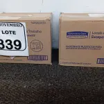 LOTE 339 - 02 CAIXAS COM SAQUINHOS PLÁSTICOS PARA DESCARTES DE ABSORVENTES, CONTEM 10 PERFIS COM 60 UNIDADES CADA. (NO ESTADO) ATENÇÃO! FAZER A VISITAÇÃO ANTES DE ARREMATAR, NÃO SABEMOS SE FUNCIONA. LEILÃO NÃO TEM GARANTIA E NEM DEVOLUÇÃO, SUJEITO A POSSÍVEIS AVARIAS VISÍVEIS/OCULTAS E/OU AUSÊNCIA DE COMPONENTES.