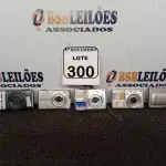 LOTE 300 - 01 LOTE COM 05 CÂMERAS DIGITAIS DIVERSAS. (NO ESTADO) ATENÇÃO! FAZER A VISITAÇÃO ANTES DE ARREMATAR, NÃO SABEMOS SE FUNCIONA. LEILÃO NÃO TEM GARANTIA E NEM DEVOLUÇÃO, SUJEITO A POSSÍVEIS AVARIAS VISÍVEIS/OCULTAS E/OU AUSÊNCIA DE COMPONENTES.