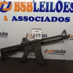 LOTE 343 - 01 METRALHADORA M4A-1 DE AIR SOFT. (NO ESTADO) ATENÇÃO! FAZER A VISITAÇÃO ANTES DE ARREMATAR, NÃO SABEMOS SE FUNCIONA. LEILÃO NÃO TEM GARANTIA E NEM DEVOLUÇÃO, SUJEITO A POSSÍVEIS AVARIAS VISÍVEIS/OCULTAS E/OU AUSÊNCIA DE COMPONENTES.