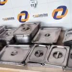 LOTE 017 - 01 LOTE C/CUBAS EM INOX DIVERSAS E CAIXA ORGANIZADORA. (NO ESTADO) ATENÇÃO! FAZER A VISITAÇÃO ANTES DE ARREMATAR, NÃO SABEMOS SE FUNCIONA. LEILÃO NÃO TEM GARANTIA E NEM DEVOLUÇÃO, SUJEITO A POSSÍVEIS AVARIAS VISÍVEIS/OCULTAS E/OU AUSÊNCIA DE COMPONENTES.