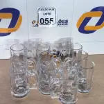 LOTE 055 - 10 CANECAS DE VIDRO PARA CHOPP. (NO ESTADO) ATENÇÃO! FAZER A VISITAÇÃO ANTES DE ARREMATAR, NÃO SABEMOS SE FUNCIONA. LEILÃO NÃO TEM GARANTIA E NEM DEVOLUÇÃO, SUJEITO A POSSÍVEIS AVARIAS VISÍVEIS/OCULTAS E/OU AUSÊNCIA DE COMPONENTES.