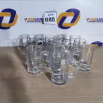 LOTE 085 - 10 CANECAS DE VIDRO PARA CHOPP. (NO ESTADO) ATENÇÃO! FAZER A VISITAÇÃO ANTES DE ARREMATAR, NÃO SABEMOS SE FUNCIONA. LEILÃO NÃO TEM GARANTIA E NEM DEVOLUÇÃO, SUJEITO A POSSÍVEIS AVARIAS VISÍVEIS/OCULTAS E/OU AUSÊNCIA DE COMPONENTES.