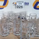 LOTE 025 - 10 CANECAS DE VIDRO PARA CHOPP. (NO ESTADO) ATENÇÃO! FAZER A VISITAÇÃO ANTES DE ARREMATAR, NÃO SABEMOS SE FUNCIONA. LEILÃO NÃO TEM GARANTIA E NEM DEVOLUÇÃO, SUJEITO A POSSÍVEIS AVARIAS VISÍVEIS/OCULTAS E/OU AUSÊNCIA DE COMPONENTES.