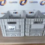 LOTE 157 - 02 CAIXAS PARA TRANSPORTE. (NO ESTADO) ATENÇÃO! FAZER A VISITAÇÃO ANTES DE ARREMATAR, NÃO SABEMOS SE FUNCIONA. LEILÃO NÃO TEM GARANTIA E NEM DEVOLUÇÃO, SUJEITO A POSSÍVEIS AVARIAS VISÍVEIS/OCULTAS E/OU AUSÊNCIA DE COMPONENTES.