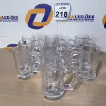 LOTE 218 - 10 CANECAS DE VIDRO PARA CHOPP. (NO ESTADO) ATENÇÃO! FAZER A VISITAÇÃO ANTES DE ARREMATAR, NÃO SABEMOS SE FUNCIONA. LEILÃO NÃO TEM GARANTIA E NEM DEVOLUÇÃO, SUJEITO A POSSÍVEIS AVARIAS VISÍVEIS/OCULTAS E/OU AUSÊNCIA DE COMPONENTES.