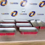 LOTE 053 - 08 FORMAS EM ALUMÍNIO. (NO ESTADO) ATENÇÃO! FAZER A VISITAÇÃO ANTES DE ARREMATAR, NÃO SABEMOS SE FUNCIONA. LEILÃO NÃO TEM GARANTIA E NEM DEVOLUÇÃO, SUJEITO A POSSÍVEIS AVARIAS VISÍVEIS/OCULTAS E/OU AUSÊNCIA DE COMPONENTES.