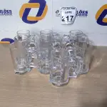 LOTE 216 - 10 CANECAS DE VIDRO PARA CHOPP. (NO ESTADO) ATENÇÃO! FAZER A VISITAÇÃO ANTES DE ARREMATAR, NÃO SABEMOS SE FUNCIONA. LEILÃO NÃO TEM GARANTIA E NEM DEVOLUÇÃO, SUJEITO A POSSÍVEIS AVARIAS VISÍVEIS/OCULTAS E/OU AUSÊNCIA DE COMPONENTES.