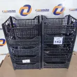 LOTE 143 - 10 CESTOS ORGANIZADORES EM PLÁSTICO NA COR PRETA. (NO ESTADO) ATENÇÃO! FAZER A VISITAÇÃO ANTES DE ARREMATAR, NÃO SABEMOS SE FUNCIONA. LEILÃO NÃO TEM GARANTIA E NEM DEVOLUÇÃO, SUJEITO A POSSÍVEIS AVARIAS VISÍVEIS/OCULTAS E/OU AUSÊNCIA DE COMPONENTES.
