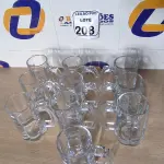 LOTE 208 - 10 CANECAS DE VIDRO PARA CHOPP. (NO ESTADO) ATENÇÃO! FAZER A VISITAÇÃO ANTES DE ARREMATAR, NÃO SABEMOS SE FUNCIONA. LEILÃO NÃO TEM GARANTIA E NEM DEVOLUÇÃO, SUJEITO A POSSÍVEIS AVARIAS VISÍVEIS/OCULTAS E/OU AUSÊNCIA DE COMPONENTES.