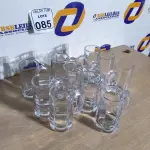 LOTE 085 - 10 CANECAS DE VIDRO PARA CHOPP. (NO ESTADO) ATENÇÃO! FAZER A VISITAÇÃO ANTES DE ARREMATAR, NÃO SABEMOS SE FUNCIONA. LEILÃO NÃO TEM GARANTIA E NEM DEVOLUÇÃO, SUJEITO A POSSÍVEIS AVARIAS VISÍVEIS/OCULTAS E/OU AUSÊNCIA DE COMPONENTES.
