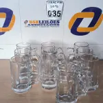 LOTE 035 - 10 CANECA DE VIDRO PARA CHOPP. (NO ESTADO) ATENÇÃO! FAZER A VISITAÇÃO ANTES DE ARREMATAR, NÃO SABEMOS SE FUNCIONA. LEILÃO NÃO TEM GARANTIA E NEM DEVOLUÇÃO, SUJEITO A POSSÍVEIS AVARIAS VISÍVEIS/OCULTAS E/OU AUSÊNCIA DE COMPONENTES.