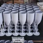 LOTE 098 - 30 TACAS EM PLÁSTICO PARA CHAMPANHEIRA COR BRANCA. (NO ESTADO) ATENÇÃO! FAZER A VISITAÇÃO ANTES DE ARREMATAR, NÃO SABEMOS SE FUNCIONA. LEILÃO NÃO TEM GARANTIA E NEM DEVOLUÇÃO, SUJEITO A POSSÍVEIS AVARIAS VISÍVEIS/OCULTAS E/OU AUSÊNCIA DE COMPONENTES.