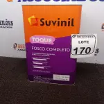 LOTE 170 - 01 LATA DE TINTA BRANCO NEVE FOSCO 18L INTERNA/EXTERNA SUVINIL (NOVO). (NO ESTADO) ATENÇÃO! FAZER A VISITAÇÃO ANTES DE ARREMATAR, NÃO SABEMOS SE FUNCIONA. LEILÃO NÃO TEM GARANTIA E NEM DEVOLUÇÃO, SUJEITO A POSSÍVEIS AVARIAS VISÍVEIS/OCULTAS E/OU AUSÊNCIA DE COMPONENTES.