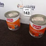 LOTE 143 - 02 LATAS DE ESMALTE SINTÉTICO COM 3,6L CADA MARCA IQUINE COR VERMELHO VINHO(NOVO). (NO ESTADO) ATENÇÃO! FAZER A VISITAÇÃO ANTES DE ARREMATAR, NÃO SABEMOS SE FUNCIONA. LEILÃO NÃO TEM GARANTIA E NEM DEVOLUÇÃO, SUJEITO A POSSÍVEIS AVARIAS VISÍVEIS/OCULTAS E/OU AUSÊNCIA DE COMPONENTES.