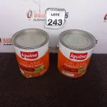 LOTE 243 - 01 LATA DE TINTA P/MADEIRAS E METAIS NA COR AREIA 3,6L MARCA IQUINE E 01 LATA DE TINTA P/MADEIRAS E METAIS NA COR AZUL CELESTE3,6L MARCA IQUINE (NOVO). (NO ESTADO) ATENÇÃO! FAZER A VISITAÇÃO ANTES DE ARREMATAR, NÃO SABEMOS SE FUNCIONA. LEILÃO NÃO TEM GARANTIA E NEM DEVOLUÇÃO, SUJEITO A POSSÍVEIS AVARIAS VISÍVEIS/OCULTAS E/OU AUSÊNCIA DE COMPONENTES.