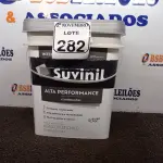 LOTE 282 - 01 GALÃO DE TINTA FOSCO BRANCO 18L MARCA SUVINIL(NOVO). (NO ESTADO) ATENÇÃO! FAZER A VISITAÇÃO ANTES DE ARREMATAR, NÃO SABEMOS SE FUNCIONA. LEILÃO NÃO TEM GARANTIA E NEM DEVOLUÇÃO, SUJEITO A POSSÍVEIS AVARIAS VISÍVEIS/OCULTAS E/OU AUSÊNCIA DE COMPONENTES.