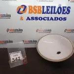 LOTE 342 - 01 CUBA OVAL NA COR BRANCA(NOVO). (NO ESTADO) ATENÇÃO! FAZER A VISITAÇÃO ANTES DE ARREMATAR, NÃO SABEMOS SE FUNCIONA. LEILÃO NÃO TEM GARANTIA E NEM DEVOLUÇÃO, SUJEITO A POSSÍVEIS AVARIAS VISÍVEIS/OCULTAS E/OU AUSÊNCIA DE COMPONENTES.