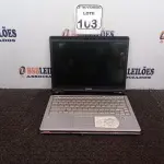LOTE 103 - 01 NOTEBOOK MARCA TOSHIBA. (NO ESTADO) ATENÇÃO! FAZER A VISITAÇÃO ANTES DE ARREMATAR, NÃO SABEMOS SE FUNCIONA. LEILÃO NÃO TEM GARANTIA E NEM DEVOLUÇÃO, SUJEITO A POSSÍVEIS AVARIAS VISÍVEIS/OCULTAS E/OU AUSÊNCIA DE COMPONENTES.