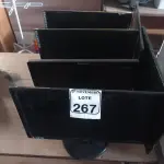 LOTE 267 - 06 MONITORES LCD MARCAS E MODELOS DIVERSOS. (NO ESTADO) ATENÇÃO! FAZER A VISITAÇÃO ANTES DE ARREMATAR, NÃO SABEMOS SE FUNCIONA. LEILÃO NÃO TEM GARANTIA E NEM DEVOLUÇÃO, SUJEITO A POSSÍVEIS AVARIAS VISÍVEIS/OCULTAS E/OU AUSÊNCIA DE COMPONENTES.