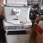 LOTE 244 - 01 APARELHO DE FAX INCOMPLETO 02 IMPRESSORAS SENDO UMA MULTIFUNCIONAL OKI E A OUTRA SAMSUMG. (NO ESTADO) ATENÇÃO! FAZER A VISITAÇÃO ANTES DE ARREMATAR, NÃO SABEMOS SE FUNCIONA. LEILÃO NÃO TEM GARANTIA E NEM DEVOLUÇÃO, SUJEITO A POSSÍVEIS AVARIAS VISÍVEIS/OCULTAS E/OU AUSÊNCIA DE COMPONENTES.