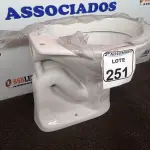 LOTE 251 - 01 VASO SANITÁRIO MARCA DECA NA COR BRANCA(NOVO). (NO ESTADO) ATENÇÃO! FAZER A VISITAÇÃO ANTES DE ARREMATAR, NÃO SABEMOS SE FUNCIONA. LEILÃO NÃO TEM GARANTIA E NEM DEVOLUÇÃO, SUJEITO A POSSÍVEIS AVARIAS VISÍVEIS/OCULTAS E/OU AUSÊNCIA DE COMPONENTES.