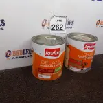 LOTE 262 - 01 LATA DE TINTA P/MADEIRAS E METAIS NA COR AZUL DEL REY E 01 LATA DE ESMALTE SINTÉTICO COM 3,6L CADA MARCA IQUINE(NOVO). (NO ESTADO) ATENÇÃO! FAZER A VISITAÇÃO ANTES DE ARREMATAR, NÃO SABEMOS SE FUNCIONA. LEILÃO NÃO TEM GARANTIA E NEM DEVOLUÇÃO, SUJEITO A POSSÍVEIS AVARIAS VISÍVEIS/OCULTAS E/OU AUSÊNCIA DE COMPONENTES.