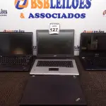 LOTE 127 - 04 NOTEBOOKS MARCAS E MODELOS DIVERSOS P/RETIRADA DE PEÇAS. (NO ESTADO) ATENÇÃO! FAZER A VISITAÇÃO ANTES DE ARREMATAR, NÃO SABEMOS SE FUNCIONA. LEILÃO NÃO TEM GARANTIA E NEM DEVOLUÇÃO, SUJEITO A POSSÍVEIS AVARIAS VISÍVEIS/OCULTAS E/OU AUSÊNCIA DE COMPONENTES.