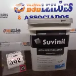 LOTE 362 - 01 LATA DE TINTA FOSCO BRANCO NEVE 18L MARCA SUVINIL(NOVO). (NO ESTADO) ATENÇÃO! FAZER A VISITAÇÃO ANTES DE ARREMATAR, NÃO SABEMOS SE FUNCIONA. LEILÃO NÃO TEM GARANTIA E NEM DEVOLUÇÃO, SUJEITO A POSSÍVEIS AVARIAS VISÍVEIS/OCULTAS E/OU AUSÊNCIA DE COMPONENTES.