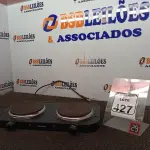 LOTE 427 - 01 MINI FOGÃO ELÉTRICO DUAS BOCAS 220V MARCA MULTILASER(NOVO). (NO ESTADO) ATENÇÃO! FAZER A VISITAÇÃO ANTES DE ARREMATAR, NÃO SABEMOS SE FUNCIONA. LEILÃO NÃO TEM GARANTIA E NEM DEVOLUÇÃO, SUJEITO A POSSÍVEIS AVARIAS VISÍVEIS/OCULTAS E/OU AUSÊNCIA DE COMPONENTES.