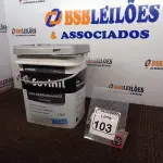 LOTE 103 - 01 BALDE DE TINTA BRANCO FOSCO MARCA SUVINIL 18L.(NOVO) (VALIDADE 09/2027)(NO ESTADO) ATENÇÃO! FAZER A VISITAÇÃO ANTES DE ARREMATAR, NÃO SABEMOS SE FUNCIONA. LEILÃO NÃO TEM GARANTIA E NEM DEVOLUÇÃO, SUJEITO A POSSÍVEIS AVARIAS VISÍVEIS/OCULTAS E/OU AUSÊNCIA DE COMPONENTES.