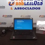 LOTE 025 - 01 NOTEBOOK MARCA LENOVO AMD A6-RADEON DDR 3 4 DE MEMÓRIA RAM HD DE 500 SEGURANDO A BATERIA E CARREGADOR ORIGINAL. (NO ESTADO) ATENÇÃO! FAZER A VISITAÇÃO ANTES DE ARREMATAR, NÃO SABEMOS SE FUNCIONA. LEILÃO NÃO TEM GARANTIA E NEM DEVOLUÇÃO, SUJEITO A POSSÍVEIS AVARIAS VISÍVEIS/OCULTAS E/OU AUSÊNCIA DE COMPONENTES.