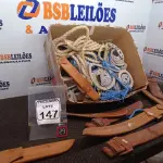 LOTE 147 - 01 LOTE C/DIVERSAS BAINHAS EM COURO P/FACÃO, CORDAS, JUNTAS EM COURO E MATERIAIS DIVERSOS. (NO ESTADO) ATENÇÃO! FAZER A VISITAÇÃO ANTES DE ARREMATAR, NÃO SABEMOS SE FUNCIONA. LEILÃO NÃO TEM GARANTIA E NEM DEVOLUÇÃO, SUJEITO A POSSÍVEIS AVARIAS VISÍVEIS/OCULTAS E/OU AUSÊNCIA DE COMPONENTES.