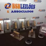 LOTE 099 - 08 DESEMPENADEIRAS LISAS E 02 LINHAS P/CONSTRUÇÃO (NO ESTADO) ATENÇÃO! FAZER A VISITAÇÃO ANTES DE ARREMATAR, NÃO SABEMOS SE FUNCIONA. LEILÃO NÃO TEM GARANTIA E NEM DEVOLUÇÃO, SUJEITO A POSSÍVEIS AVARIAS VISÍVEIS/OCULTAS E/OU AUSÊNCIA DE COMPONENTES.